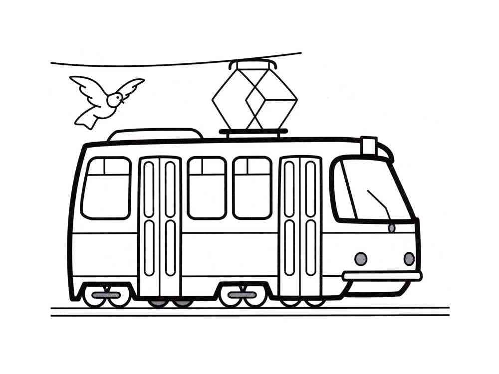 Dibujo gratuito Tranvía #210531 de la coleccion Transporte para imprimir