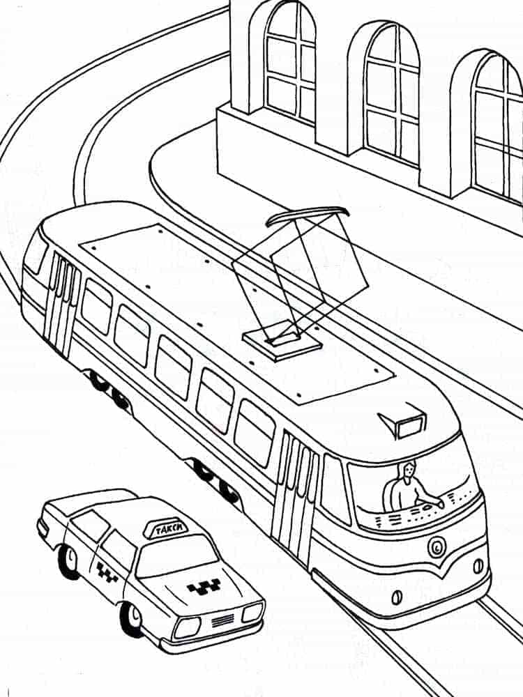 Dibujo gratuito Tranvía #210541 de la coleccion Transporte para imprimir