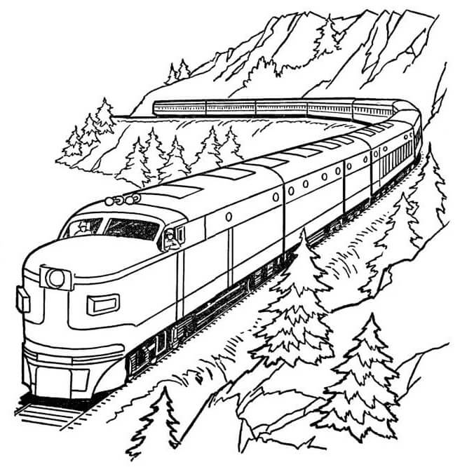 Dibujo gratuito Tren / Locomotora #180603 de la coleccion Transporte para imprimir