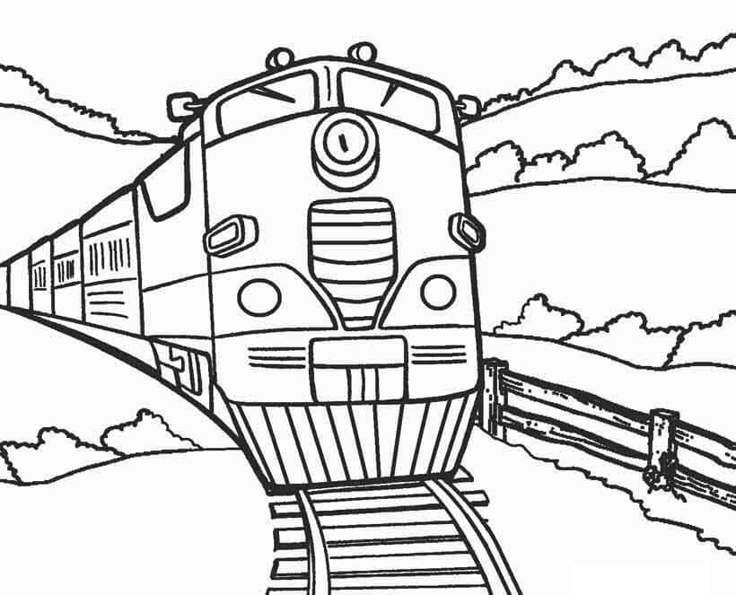 Dibujo gratuito Tren / Locomotora #180604 de la coleccion Transporte para imprimir