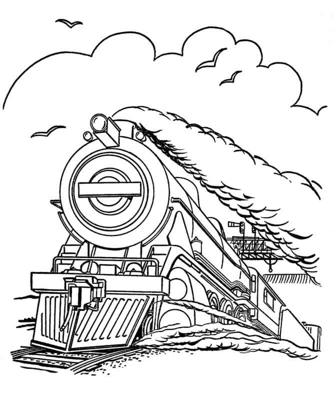 Dibujo gratuito Tren / Locomotora #180624 de la coleccion Transporte para imprimir