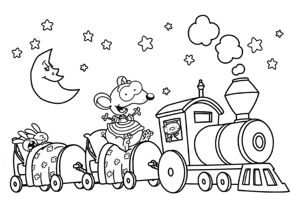 Dibujo gratuito Tren / Locomotora #180644 de la coleccion Transporte para imprimir