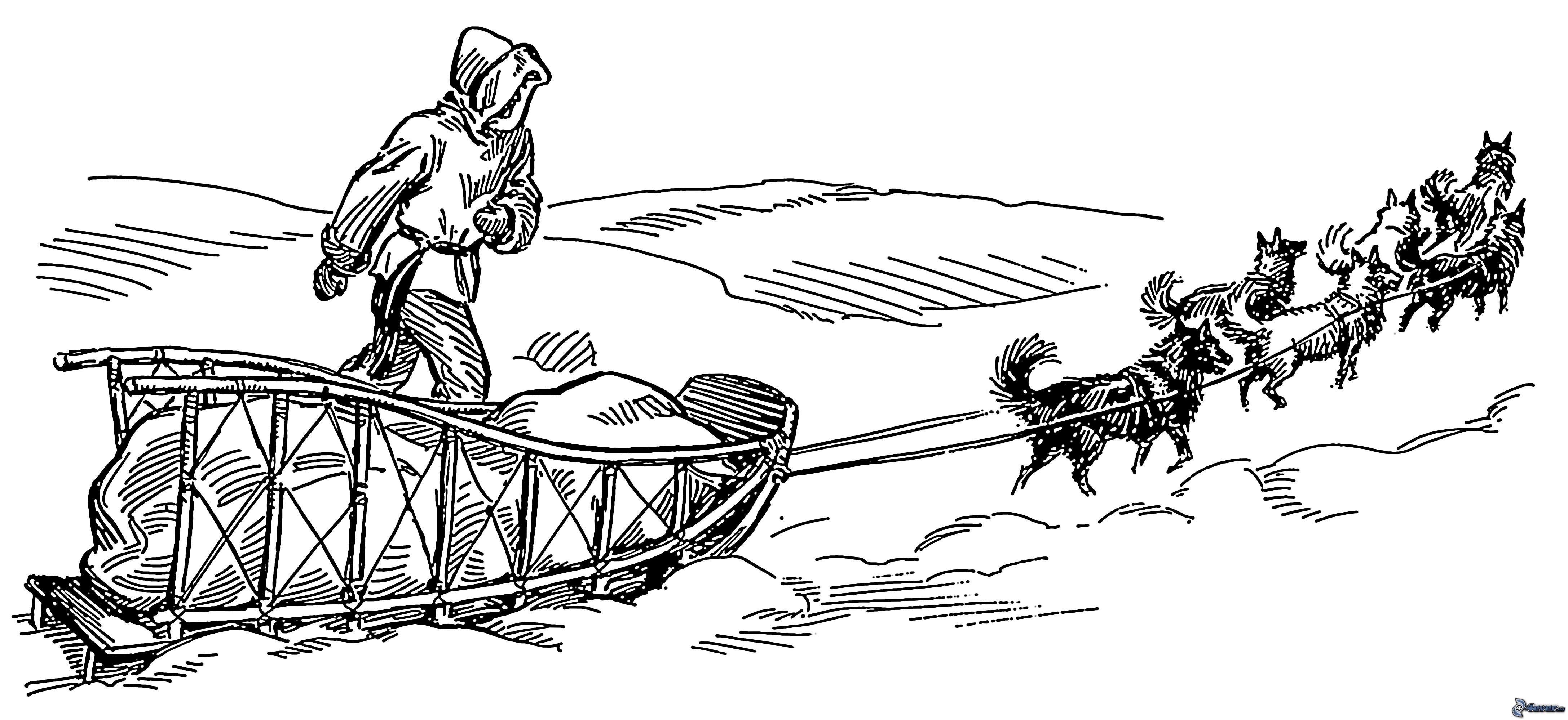 Dibujo para colorear: Trineo de Perros (Transporte) #142643 - Dibujos para Colorear e Imprimir Gratis