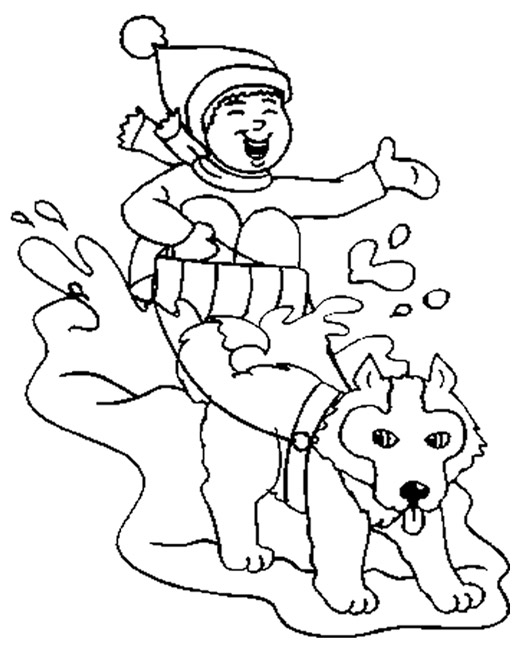 Dibujo para colorear: Trineo de Perros (Transporte) #142877 - Dibujos para Colorear e Imprimir Gratis