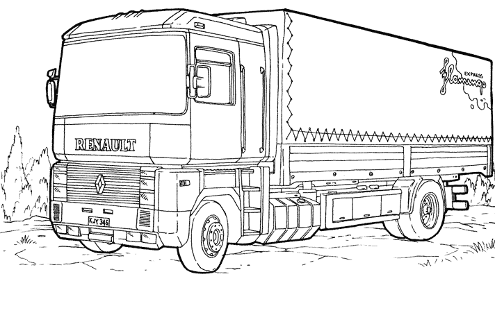 Dibujo para colorear: Truck (Transporte) #135529 - Dibujos para Colorear e Imprimir Gratis