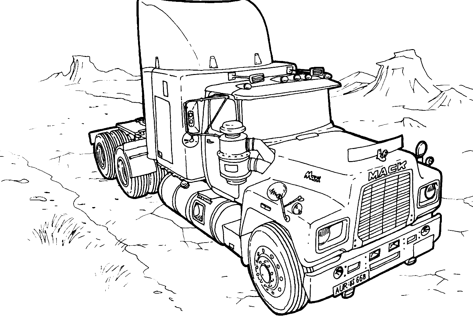 Dibujo para colorear: Truck (Transporte) #135532 - Dibujos para Colorear e Imprimir Gratis
