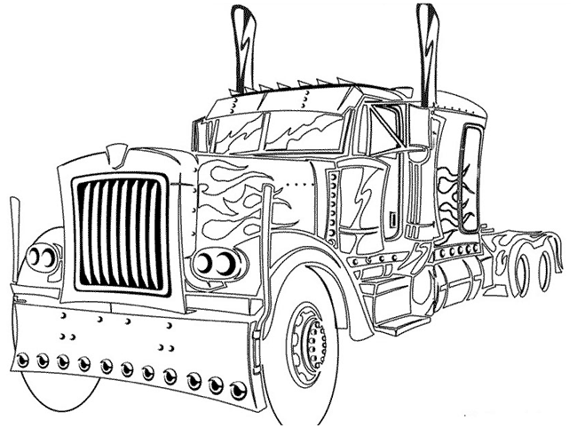 Dibujo para colorear: Truck (Transporte) #135535 - Dibujos para Colorear e Imprimir Gratis