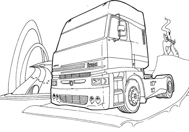 Dibujo para colorear: Truck (Transporte) #135540 - Dibujos para Colorear e Imprimir Gratis