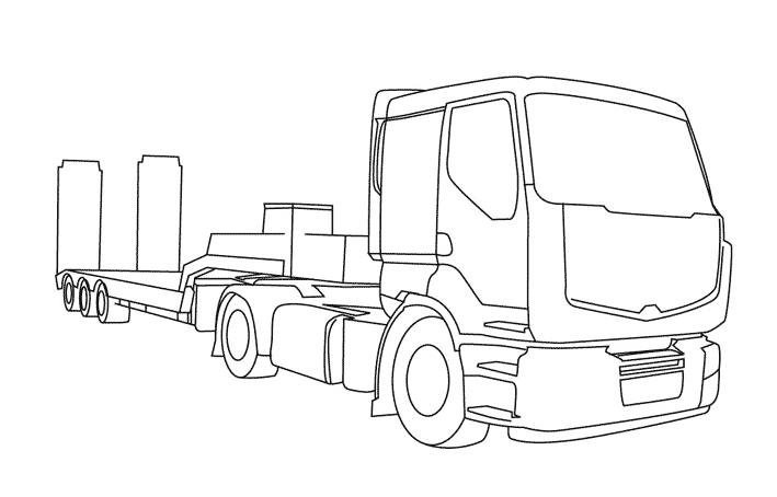 Dibujo para colorear: Truck (Transporte) #135542 - Dibujos para Colorear e Imprimir Gratis