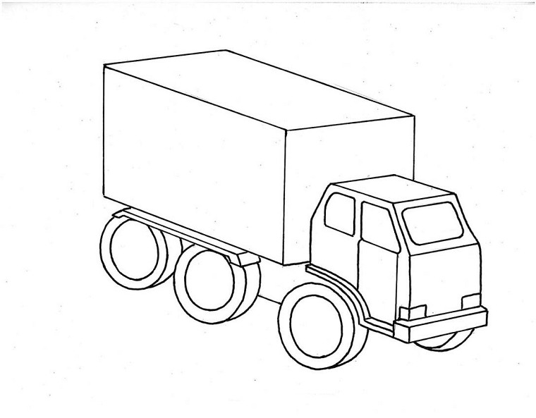 Dibujo para colorear: Truck (Transporte) #135586 - Dibujos para Colorear e Imprimir Gratis