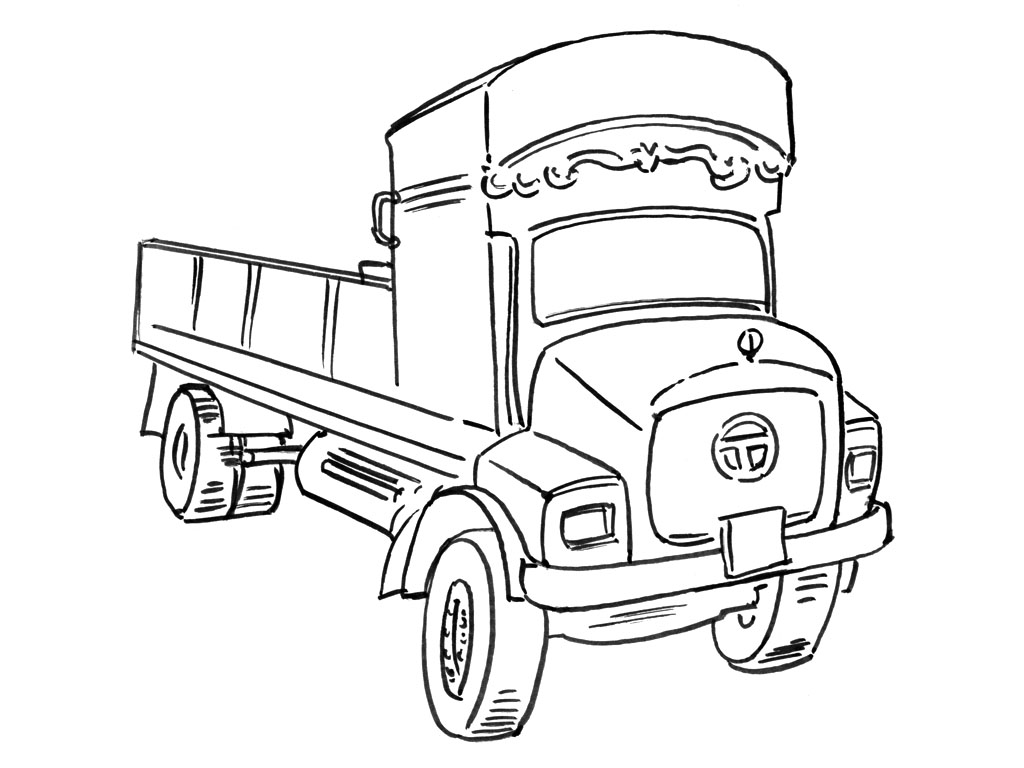 Dibujo para colorear: Truck (Transporte) #135642 - Dibujos para Colorear e Imprimir Gratis