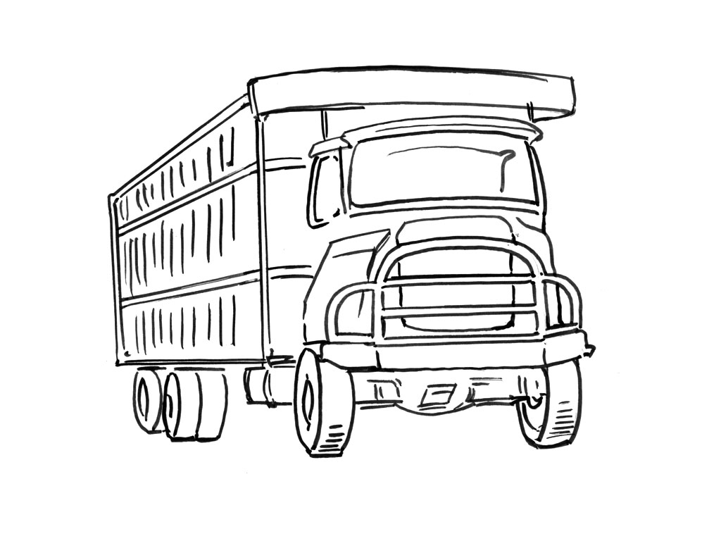 Dibujo para colorear: Truck (Transporte) #135655 - Dibujos para Colorear e Imprimir Gratis