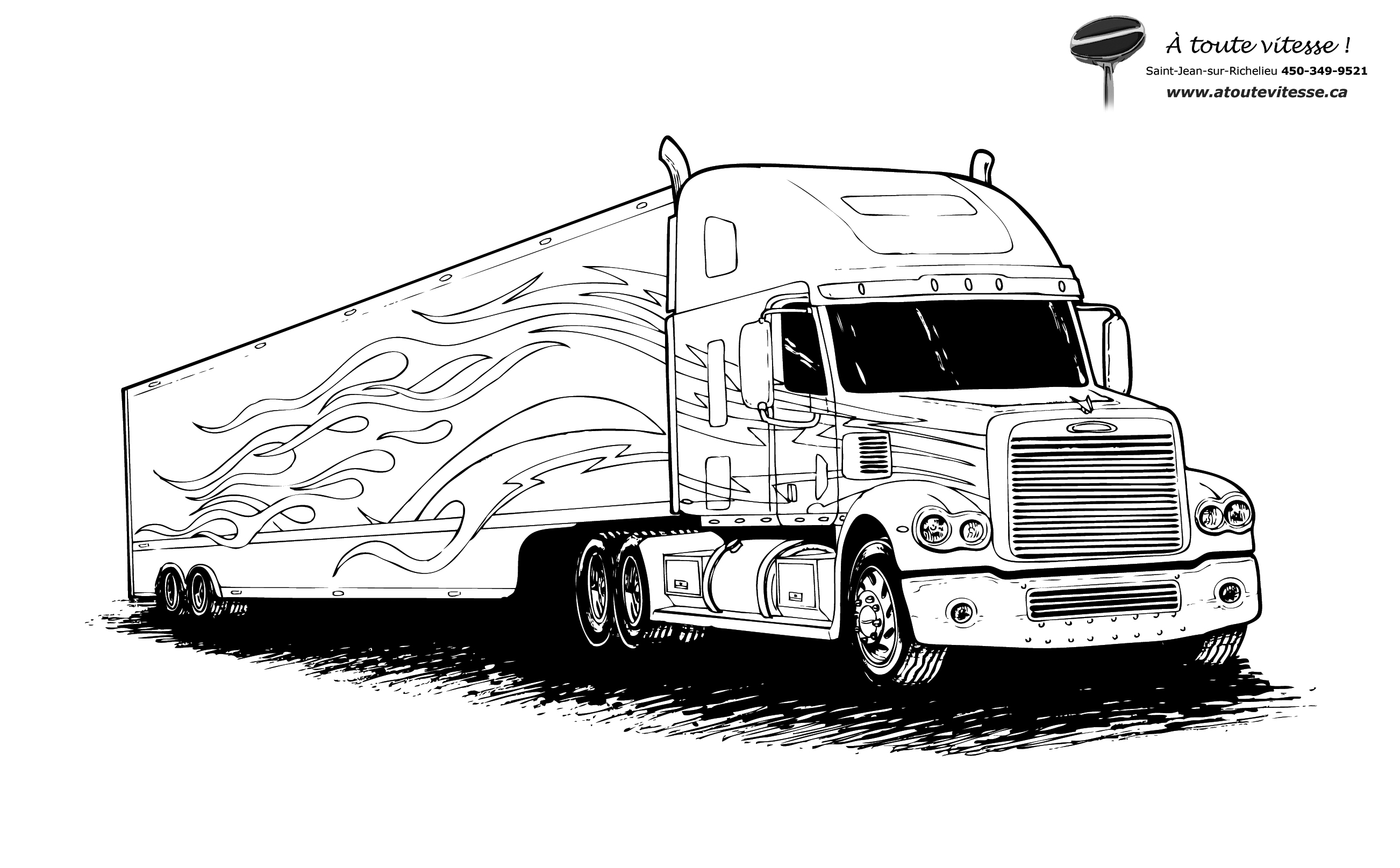 Dibujos de Truck (Transporte) para colorear – Páginas imprimibles gratis