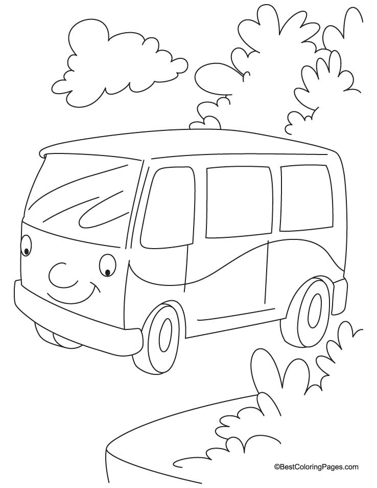 Dibujo para colorear: Van (Transporte) #145105 - Dibujos para Colorear e Imprimir Gratis
