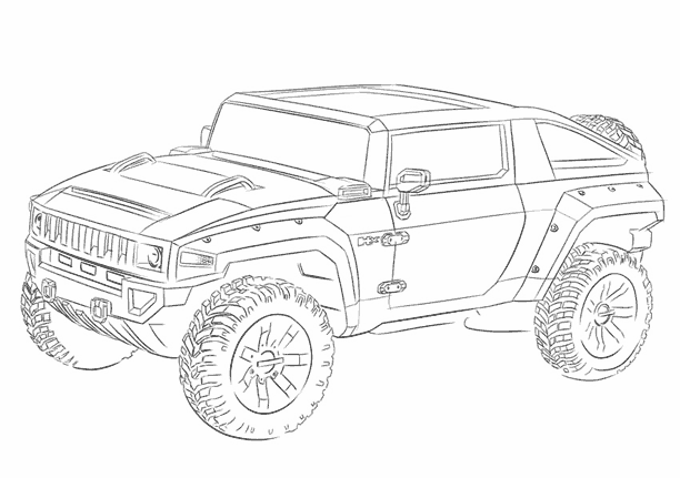 Dibujo para colorear: Vehículos 4x4 (Transporte) #145924 - Dibujos para Colorear e Imprimir Gratis