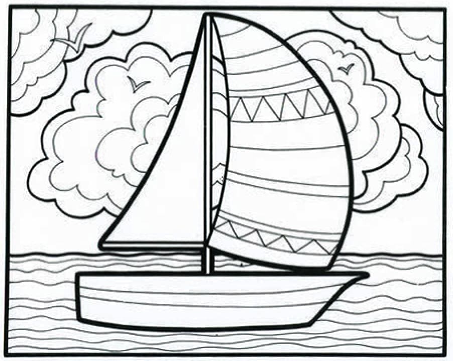 Dibujo gratuito Velero #205056 de la coleccion Transporte para imprimir