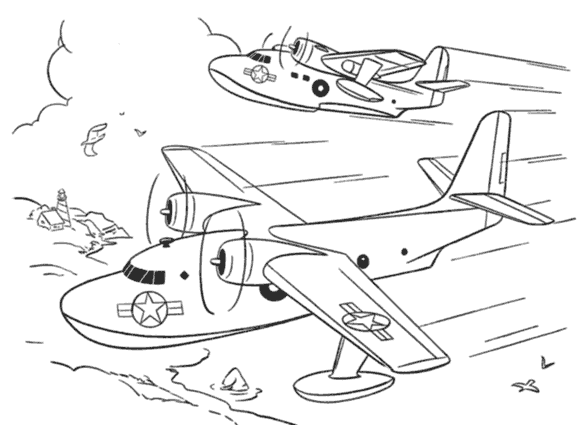 Dibujo para colorear: War Planes (Transporte) #141128 - Dibujos para Colorear e Imprimir Gratis