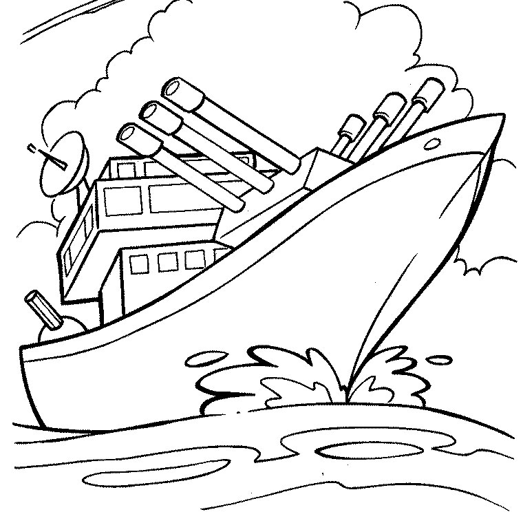 Dibujo para colorear: Warship (Transporte) #138454 - Dibujos para Colorear e Imprimir Gratis