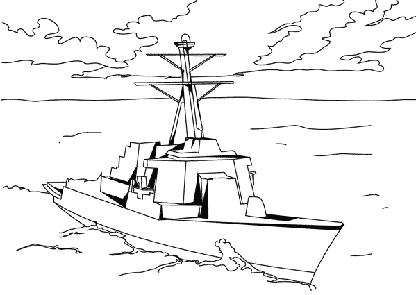 Dibujo para colorear: Warship (Transporte) #138741 - Dibujos para Colorear e Imprimir Gratis