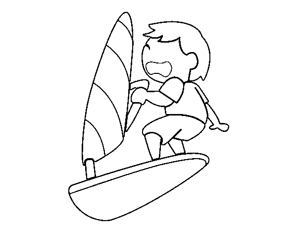 Dibujo gratuito Windsurf #144067 de la coleccion Transporte para imprimir