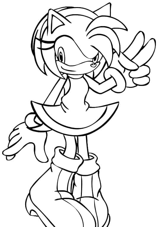 Dibujo gratuito Amy Rose #184213 de la coleccion Videojuegos para imprimir