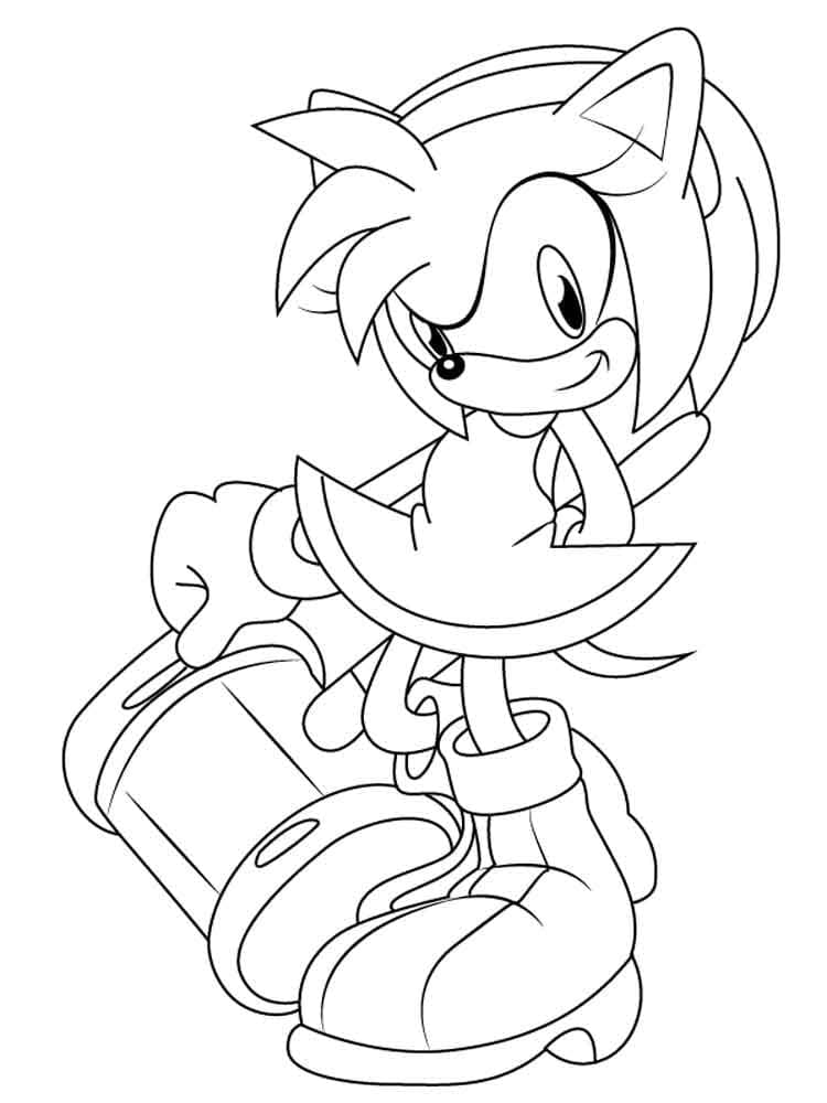Dibujo gratuito Amy Rose #184217 de la coleccion Videojuegos para imprimir