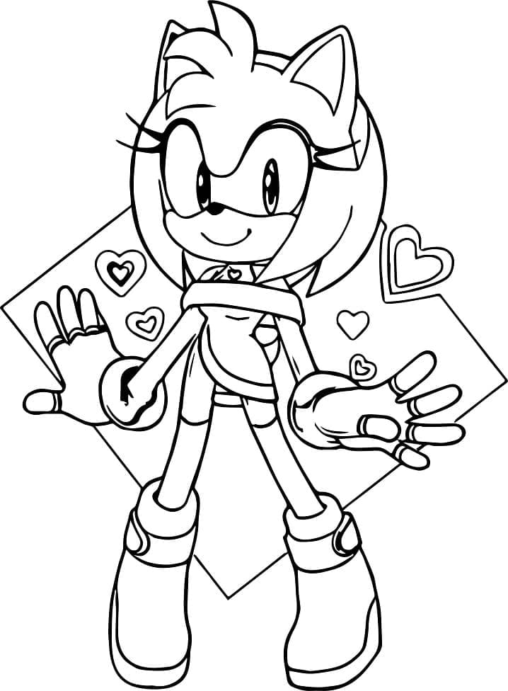 Dibujo gratuito Amy Rose #184227 de la coleccion Videojuegos para imprimir