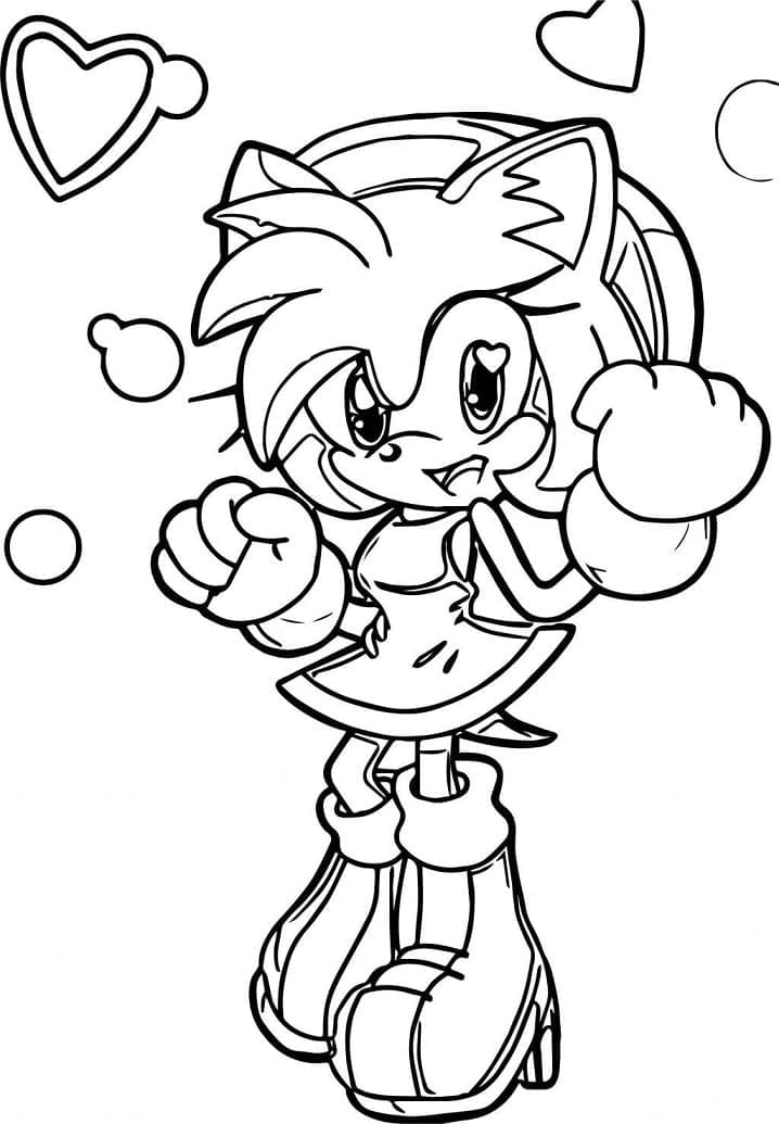 Dibujo gratuito Amy Rose #184232 de la coleccion Videojuegos para imprimir