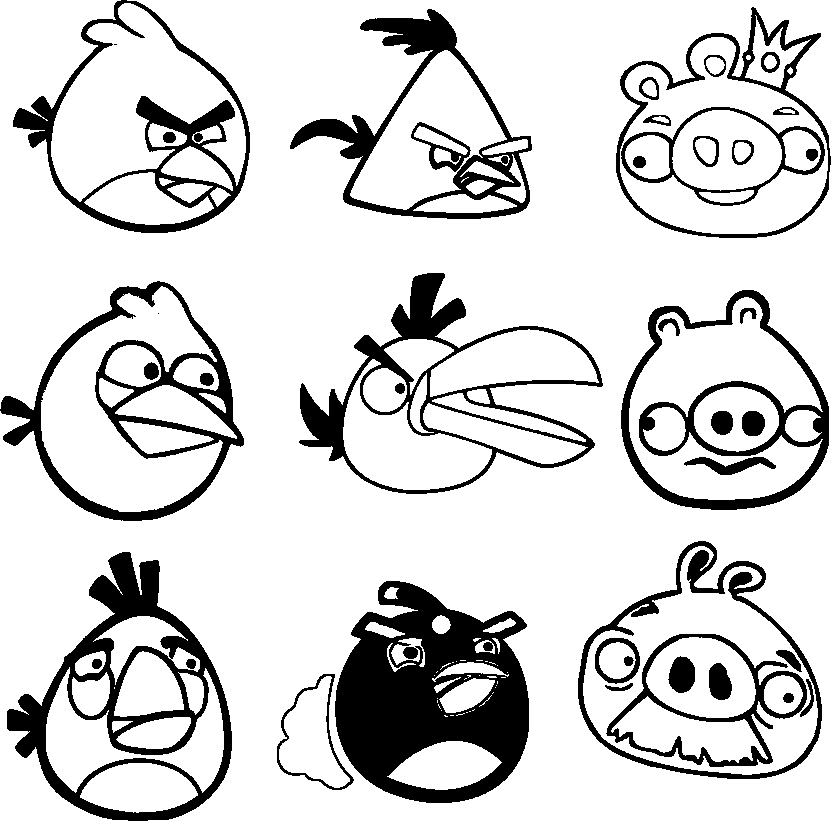 Dibujo gratuito Angry Birds #25015 de la coleccion Videojuegos para imprimir
