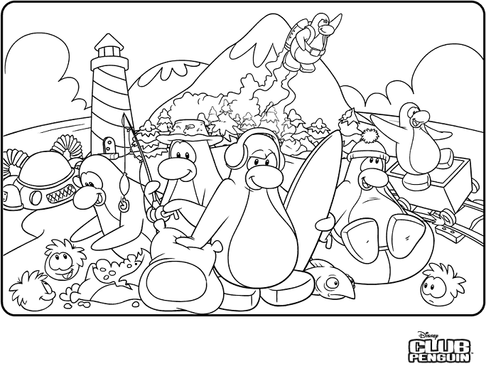 Dibujo para colorear: Club Penguin (Videojuegos) #170302 - Dibujos para Colorear e Imprimir Gratis