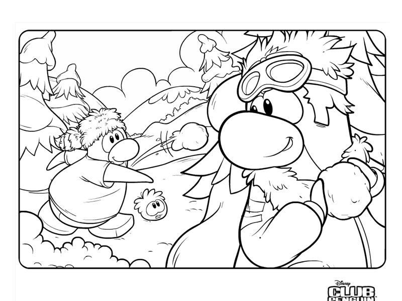 Dibujo para colorear: Club Penguin (Videojuegos) #170327 - Dibujos para Colorear e Imprimir Gratis