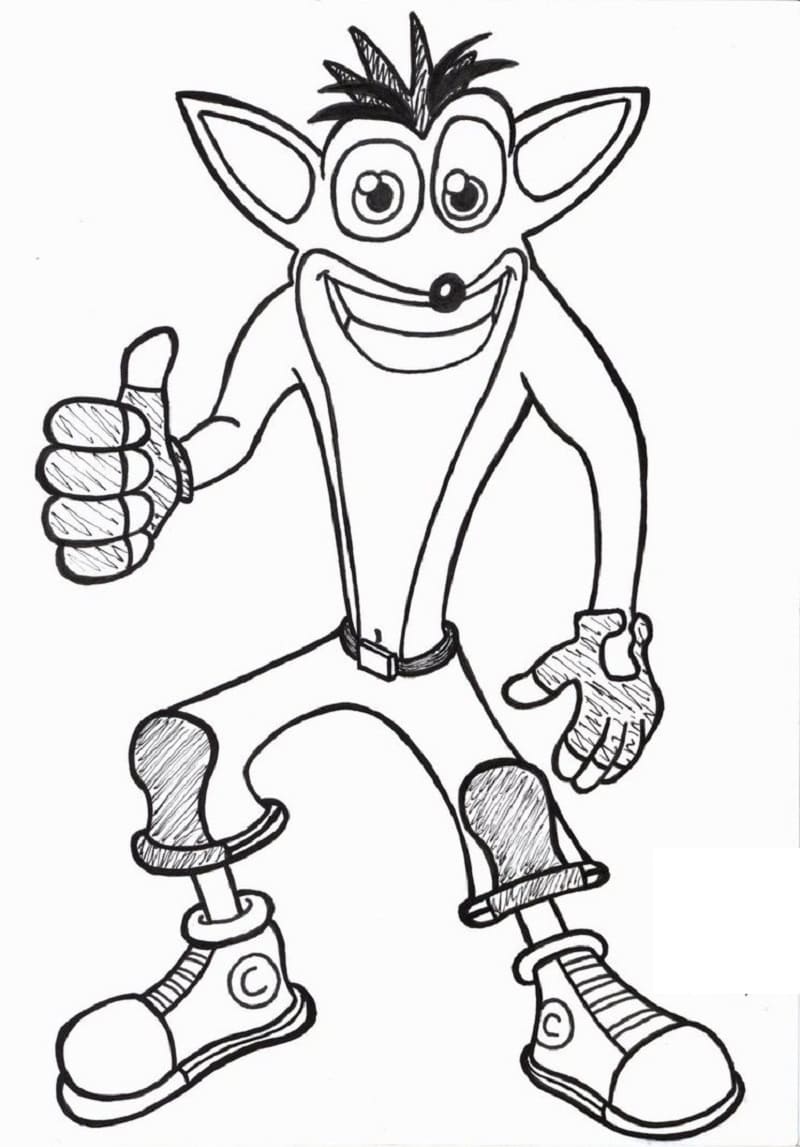 Dibujo gratuito Crash Bandicoot #219819 de la coleccion Videojuegos para imprimir