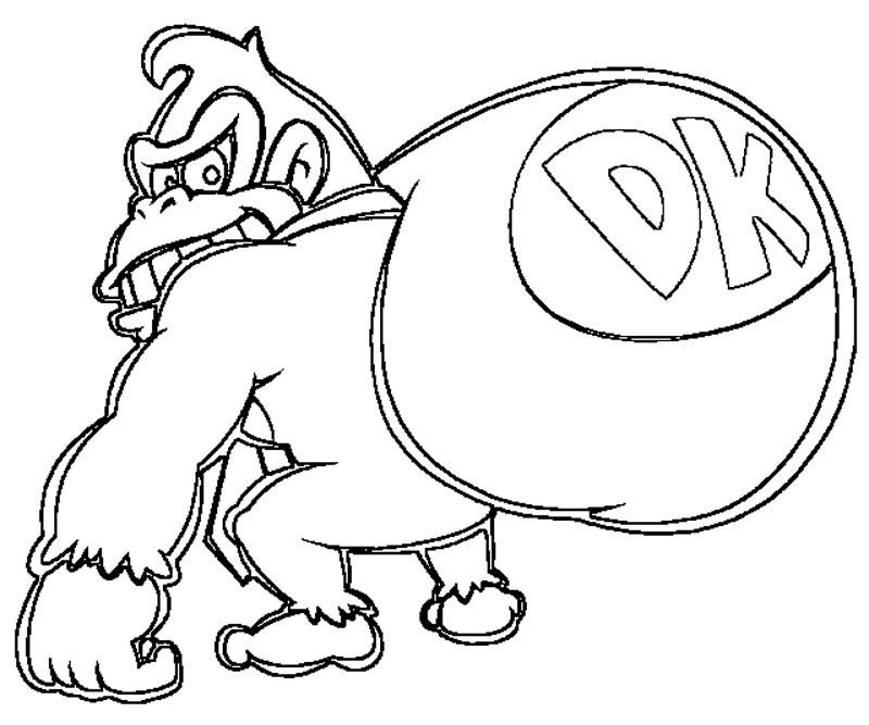 Donkey Kong Videojuegos Dibujos Para Colorear E Imprimir Gratis