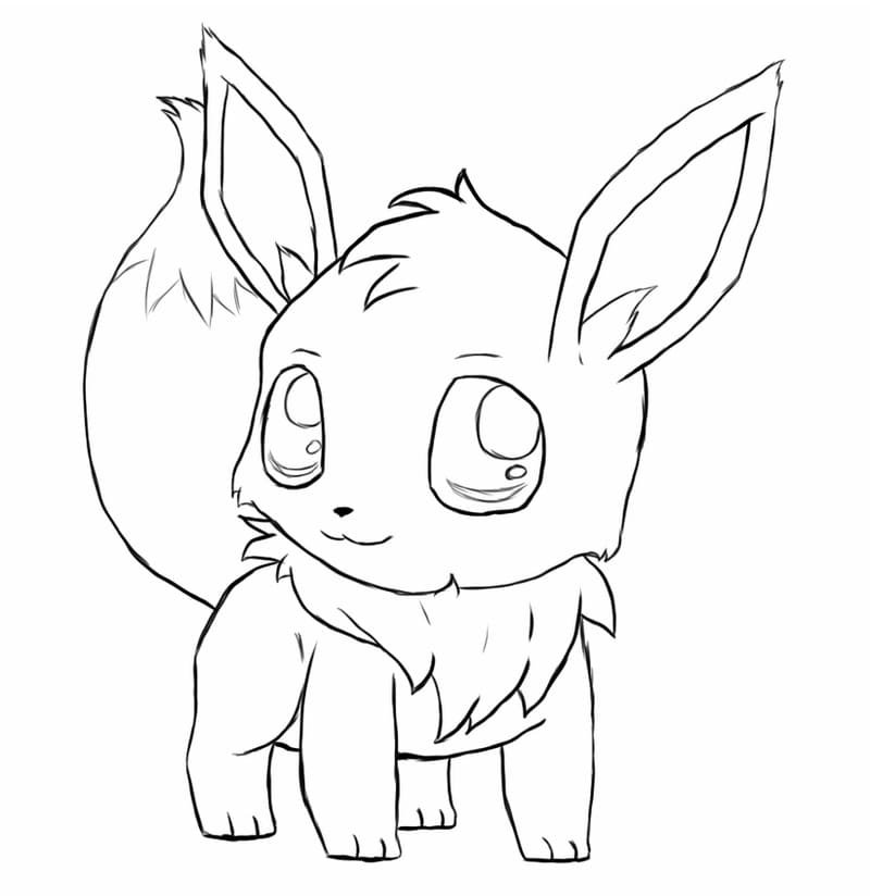 Dibujo gratuito Eevee #179258 de la coleccion Videojuegos para imprimir