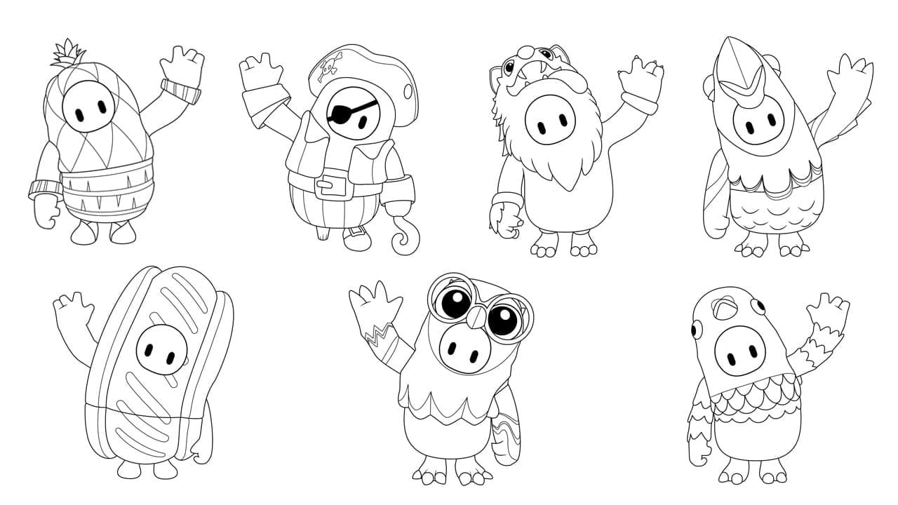 Dibujo gratuito Fall Guys #186848 de la coleccion Videojuegos para imprimir