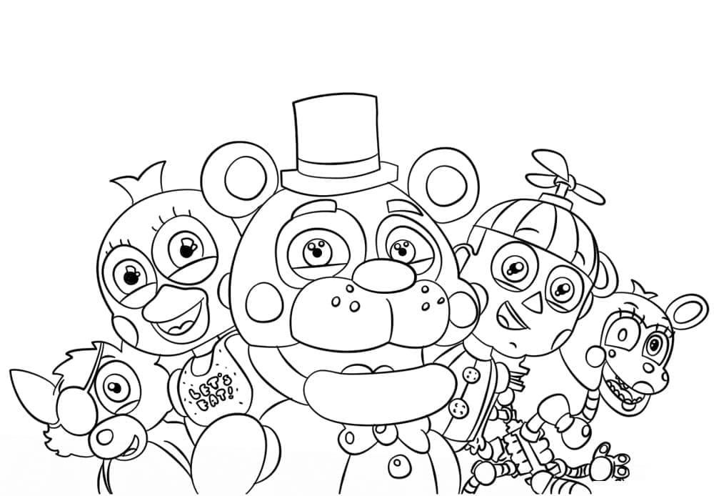 Dibujo gratuito Five Nights at Freddy’s (FNAF) #199627 de la coleccion Videojuegos para imprimir