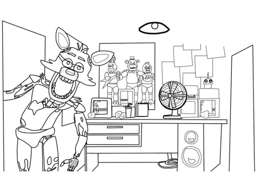 Dibujo para colorear: Five Nights at Freddy’s (FNAF) (Videojuegos) #199653 - Dibujos para Colorear e Imprimir Gratis