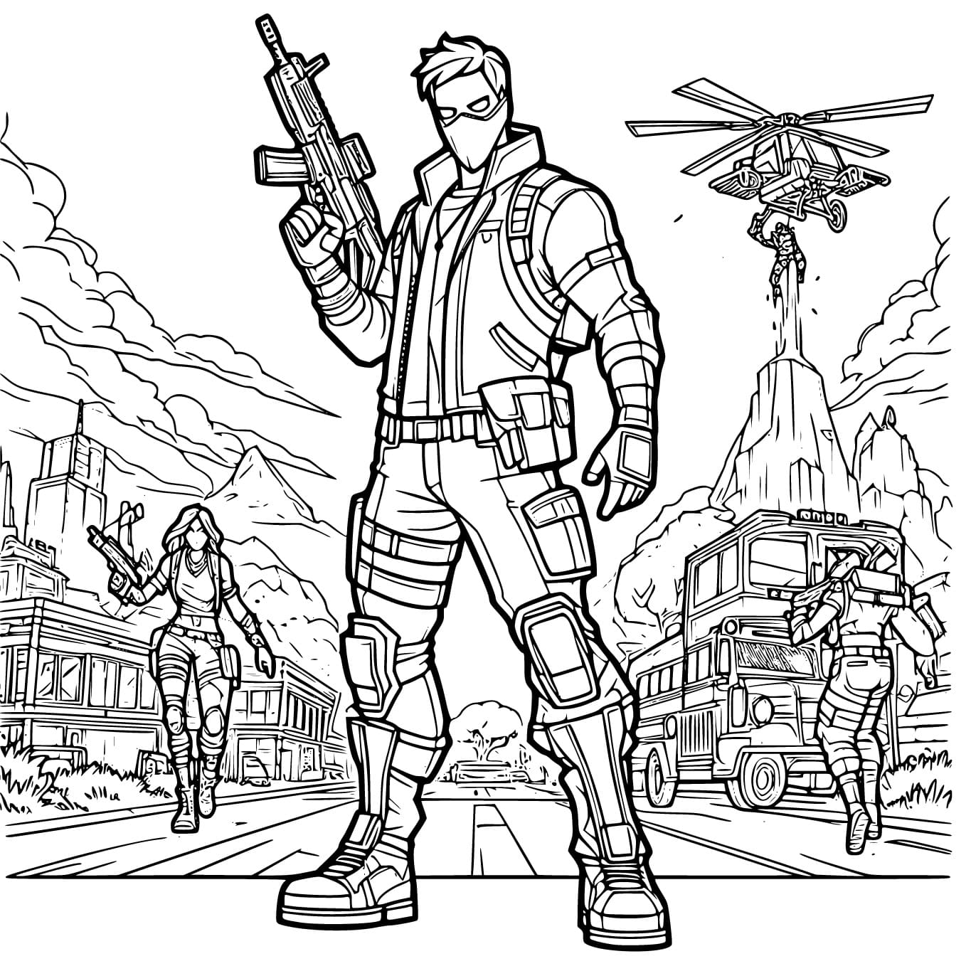 Dibujo gratuito Fortnite #213120 de la coleccion Videojuegos para imprimir