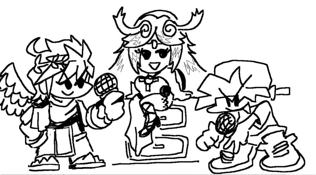 Dibujo gratuito Friday Night Funkin' #174540 de la coleccion Videojuegos para imprimir