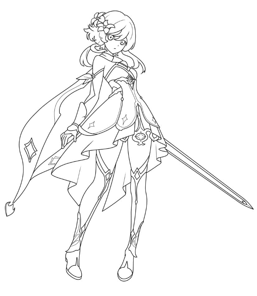 Dibujo para colorear: Genshin Impact (Videojuegos) #211695 - Dibujos para Colorear e Imprimir Gratis
