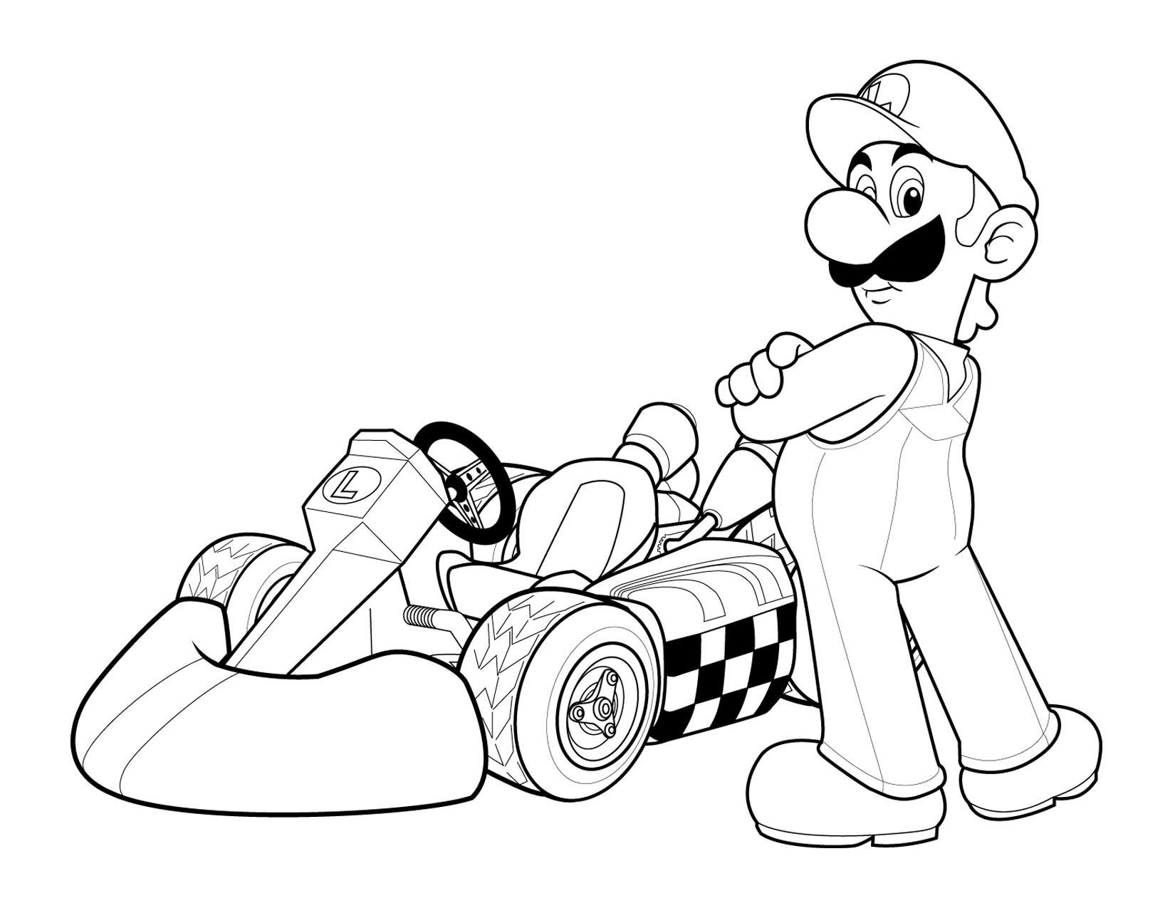 Dibujo para colorear: Mario Kart (Videojuegos) #154422 - Dibujos para Colorear e Imprimir Gratis