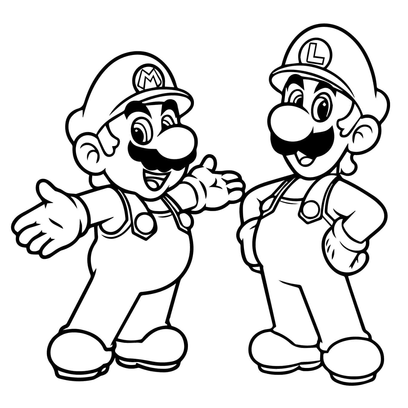 Dibujo gratuito Mario y Luigi #217722 de la coleccion Videojuegos para imprimir