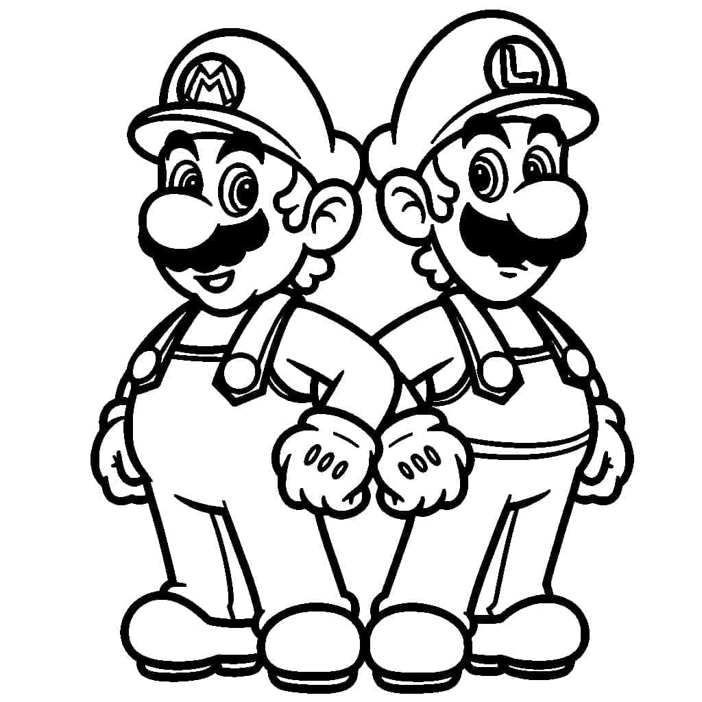Dibujo gratuito Mario y Luigi #217726 de la coleccion Videojuegos para imprimir