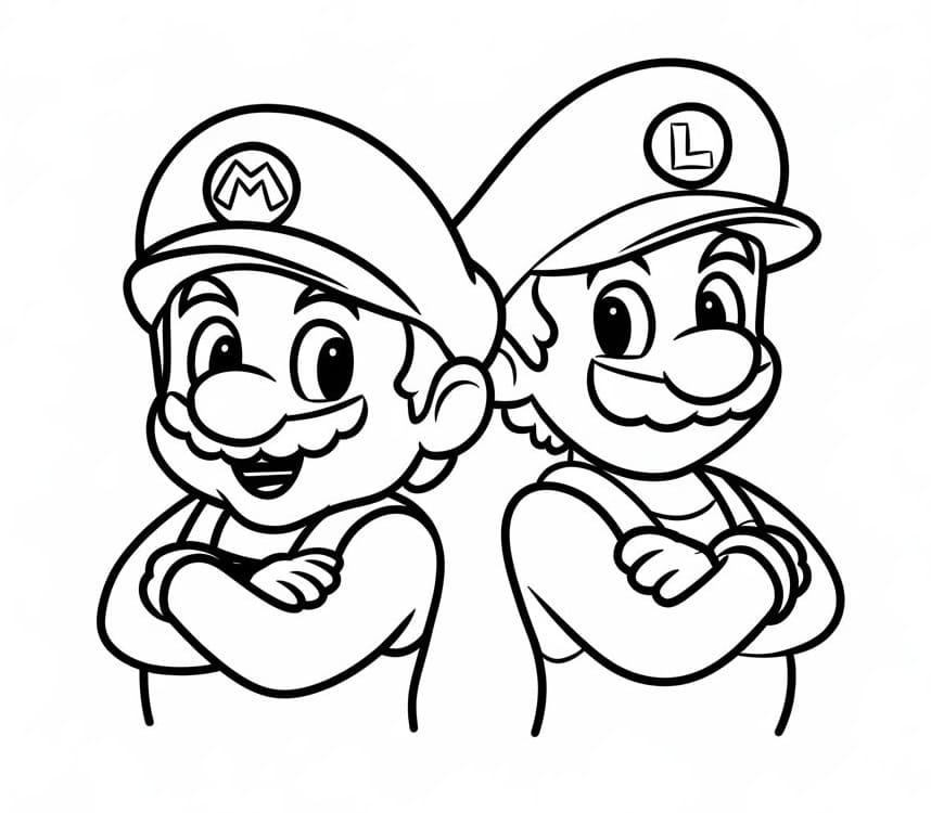 Dibujo gratuito Mario y Luigi #217733 de la coleccion Videojuegos para imprimir