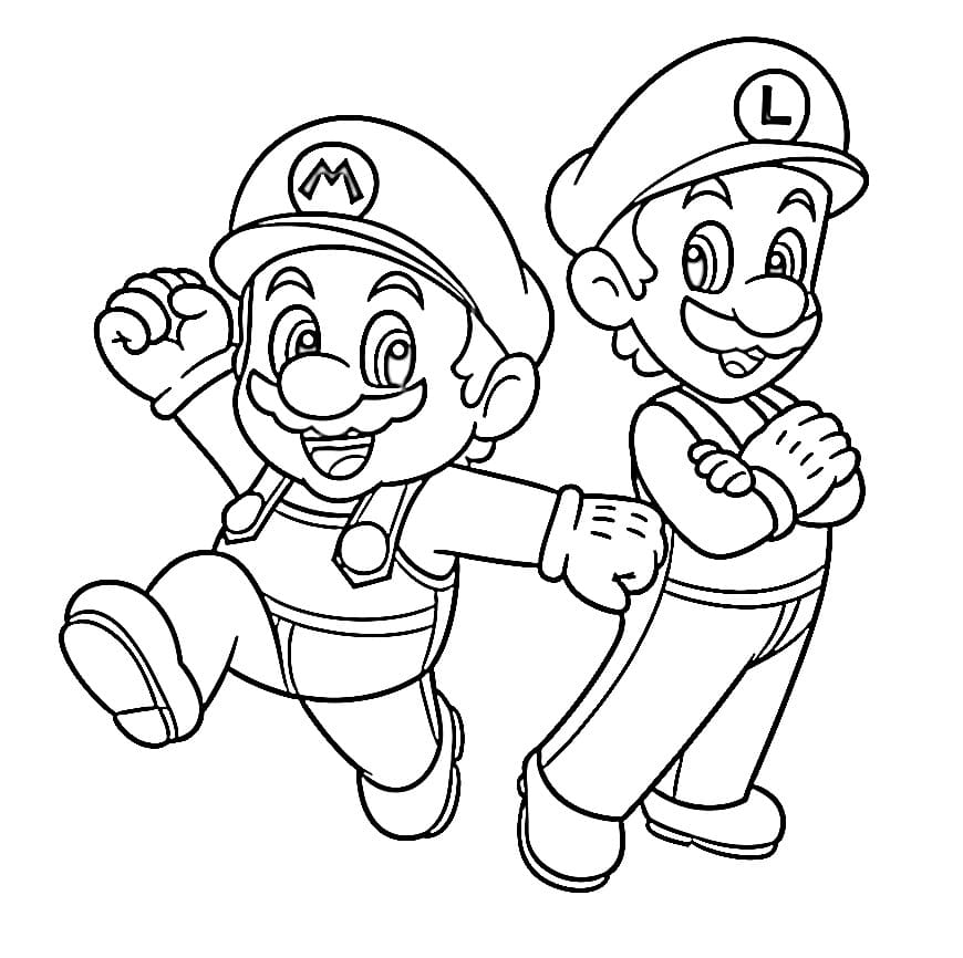 Dibujo gratuito Mario y Luigi #217734 de la coleccion Videojuegos para imprimir