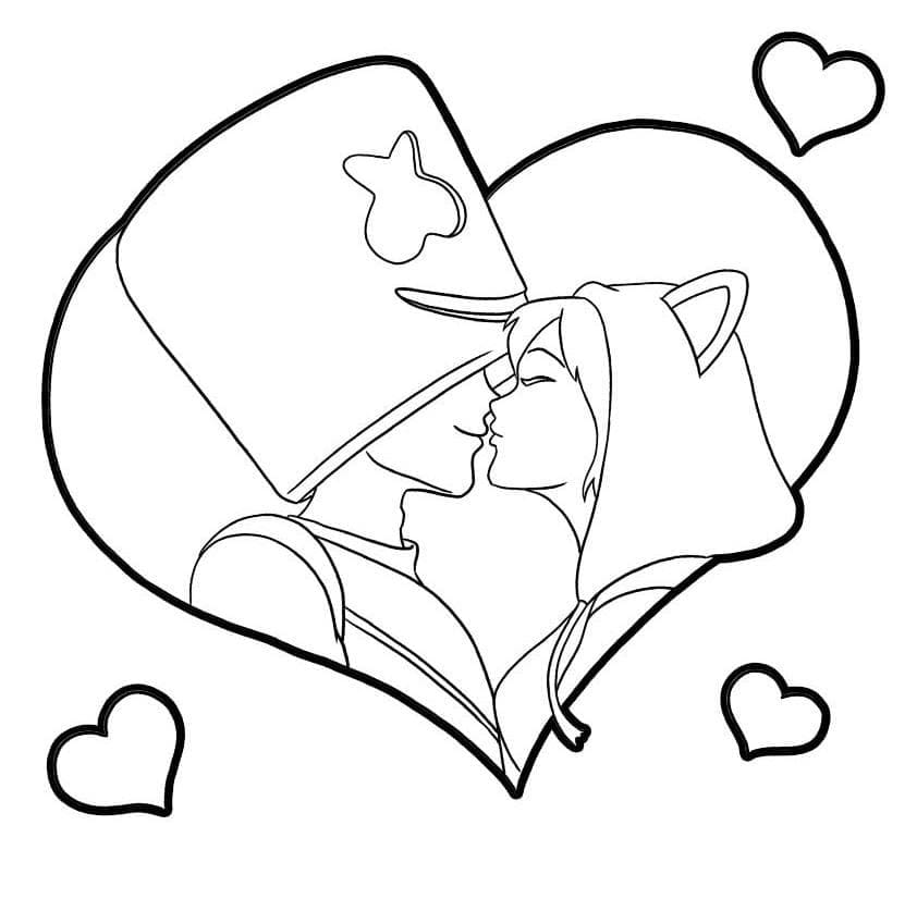 Dibujo gratuito Marshmello Fortnite #208255 de la coleccion Videojuegos para imprimir