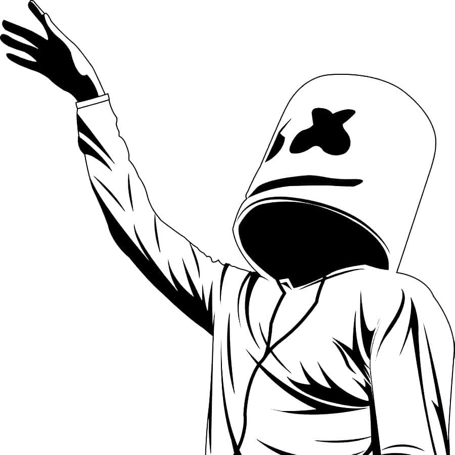 Dibujo gratuito Marshmello Fortnite #208277 de la coleccion Videojuegos para imprimir