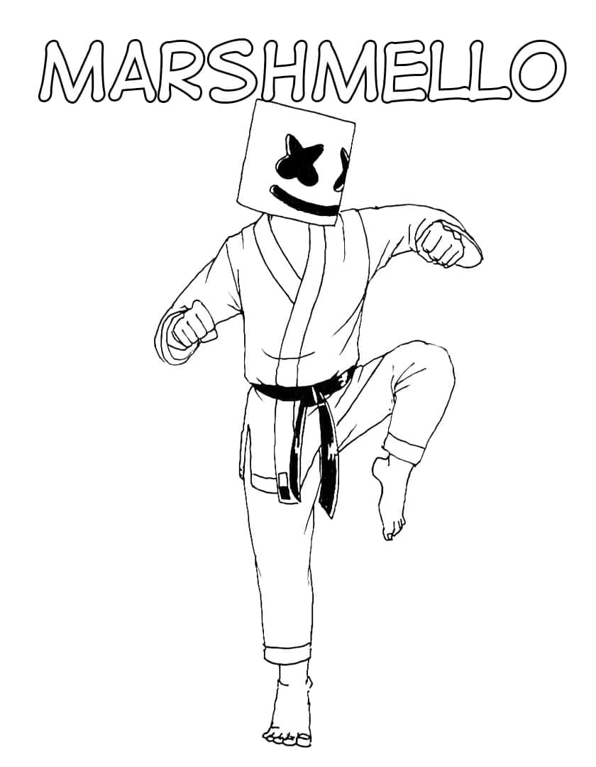 Dibujo gratuito Marshmello Fortnite #208284 de la coleccion Videojuegos para imprimir