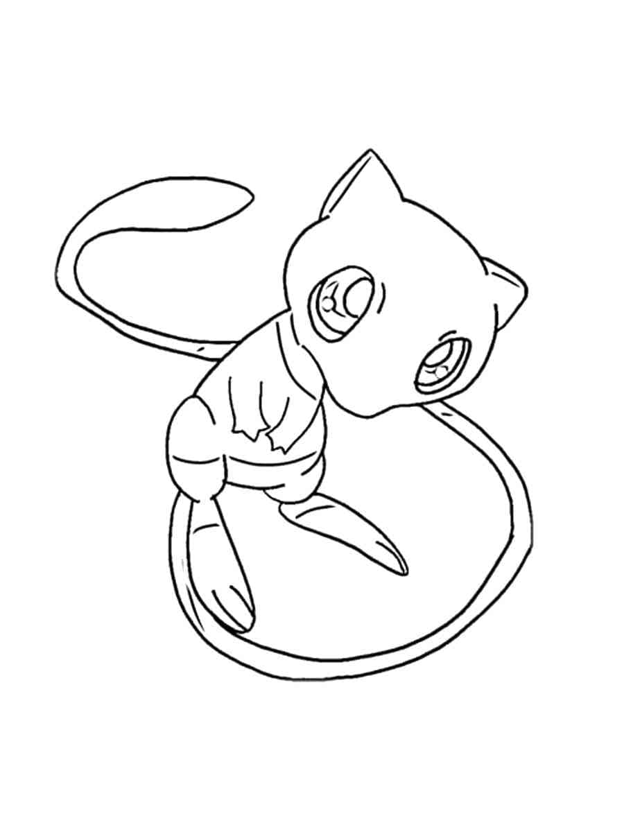 Dibujo para colorear: Mew (Videojuegos) #187445 - Dibujos para Colorear e Imprimir Gratis