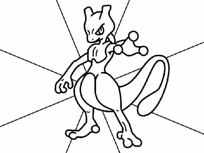 Dibujo para colorear: Mewtwo (Videojuegos) #179430 - Dibujos para Colorear e Imprimir Gratis
